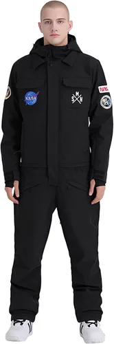 Vista 12 de GSOU SNOW Ski Suit Men Snowsuit One Piece Ski Outfits Jumpsuit Jackets Beige