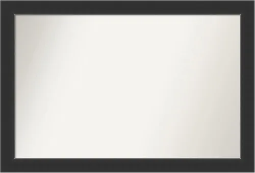 Vista 243 de Amanti Art Espejo personalizado, espejo de baño negro Astor, espejo de pared o espejo de tocador de baño sobre el fregadero (25 x 25 pulgadas)