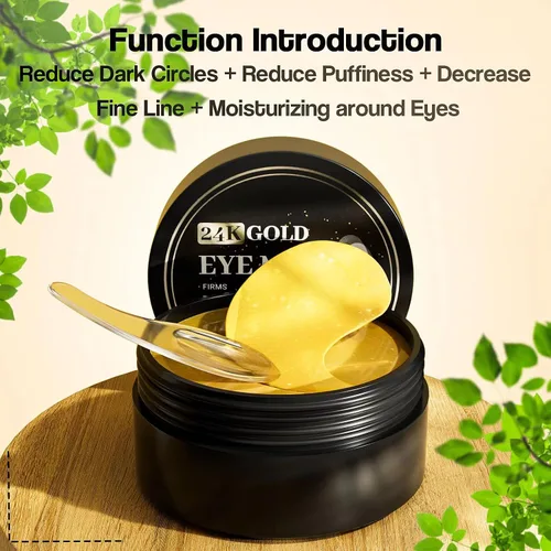 Vista 5 de Parches para debajo de los ojos para mujeres (30 pares) – Parches para ojos hinchados y ojeras – Cuidado de la piel con parches de colágeno
