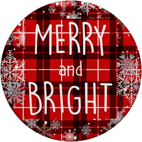 Vista 3 de PopSockets de Navidad con diseño de copos de nieve rojos y brillantes, con diseño de cuadros rojos