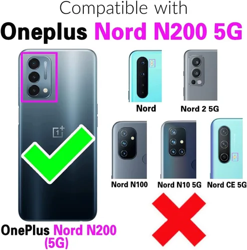 Vista 2 de Asuwish Funda protectora para OnePlus Nord N200 5G con protector de pantalla y accesorios de celda delgada protectora One Plus N 200 G5 1 Plus 200N