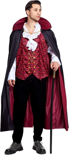 Vista 5 de Disfraz de vampiro para hombre, disfraz de Halloween con dientes, capa de dientes, eventos, juego de rol, cosplay