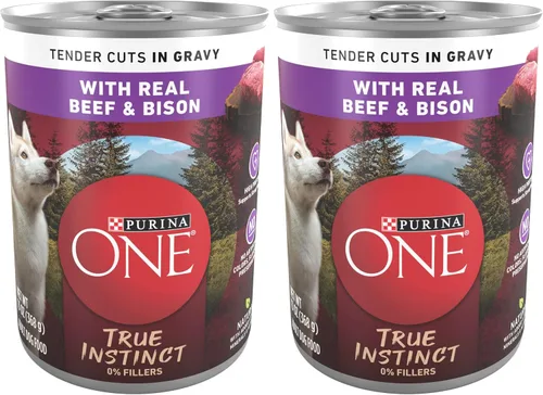 Vista 16 de Purina ONE Alimento húmedo para perros con alto contenido de proteínas True Instinct Cortes tiernos en salsa de comida para perros con carne de res