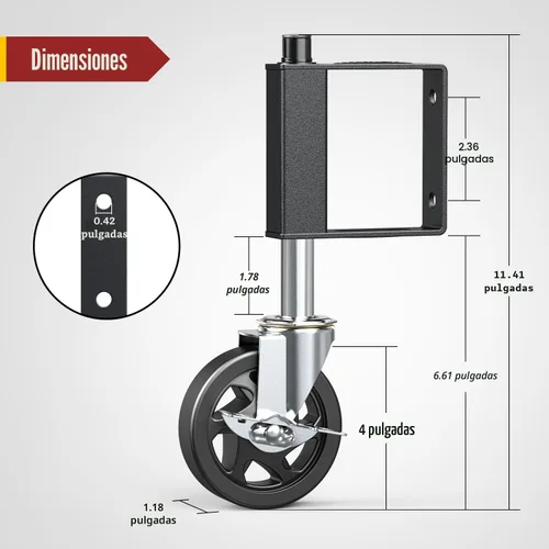 Vista 2 de HOLKIE Lanzador de Puerta con Resorte Resistente, Rueda de Puerta Giratoria con Resorte, Ruedas Giratorias para Puerta de Madera y Valla, Capacidad
