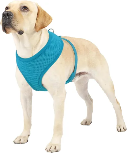 Vista 10 de MoNiBloom Arnés para perro de tamaño pequeño, chaleco acolchado suave para cachorros para caminar, correr, entrenar - negro, XS