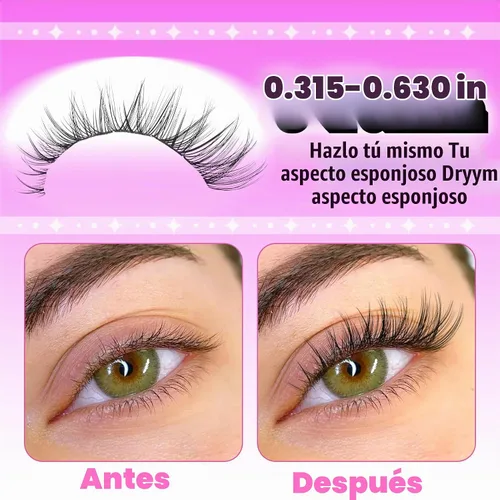 Vista 3 de Extensiones de pestañas en racimo naturales ALICE, pestañas en racimo DIY, pestañas en racimo individuales suaves, 154