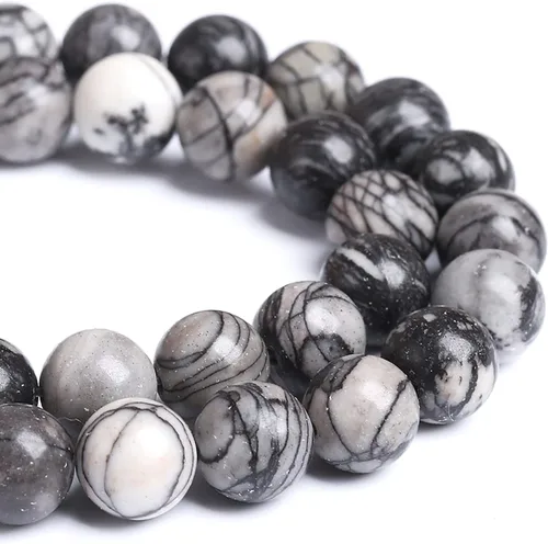 Vista 68 de 60 cuentas sueltas de piedra natural de turquesa africana de 0.236 pulgadas (6 mm) para hacer joyas, pulseras de bricolaje