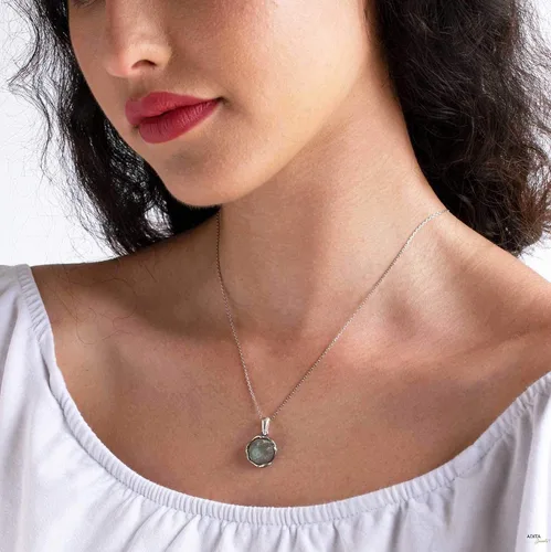 Vista 12 de 925 Sterling Silver Gemstone Necklace Women - Gemstone Pendant Necklace Silver- Birthstone Necklace - Silver Jewelry for Women- Minimalist Jewelry