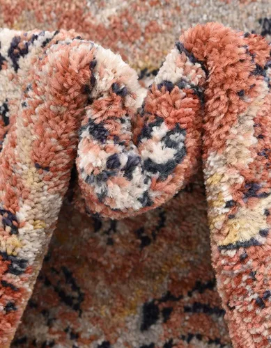 Vista 7 de Unique Loom Lola Collection - Alfombra clásica (2 pies x 3 pies 1 pulgada, rectangular, rojo ladrillo/beige)