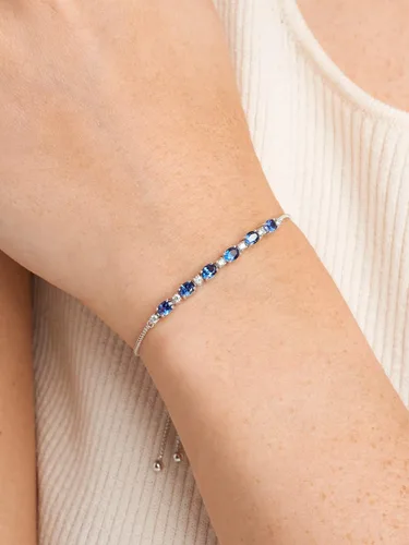 Vista 3 de Tienda Collection 0.175 cttw Lab Grown Diamond and Created Emerald 925 Sterling Silver Bar Bolo Adjustable Bracelet