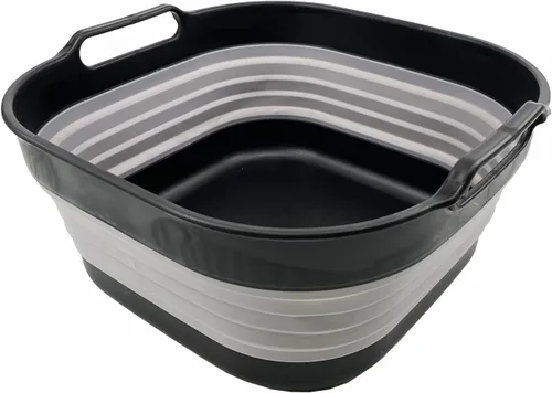 Vista 9 de SAMMART Sartén plegable de 10L (2.64 galones), lavabo plegable, tina portátil para lavar platos, bandeja de almacenamiento de cocina que ahorra