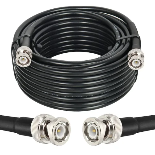 Vista 14 de MOOKEERF Cable BNC de 1 pie, paquete de 2 unidades de baja pérdida KMR240 BNC macho a macho cable coaxial de 50 ohmios para radioaficionado