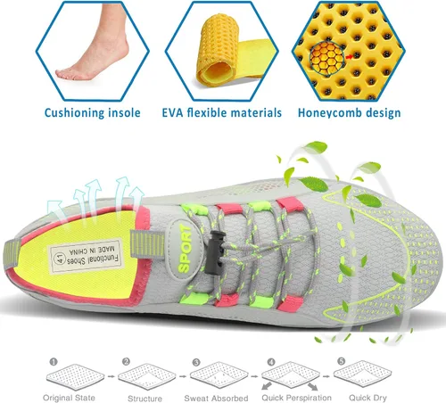 Vista 4 de Wyhan - Zapatos de agua para hombre y mujer, secado rápido, calcetines acuáticos, zapatos de buceo para playa, natación, surf, piscina, yoga