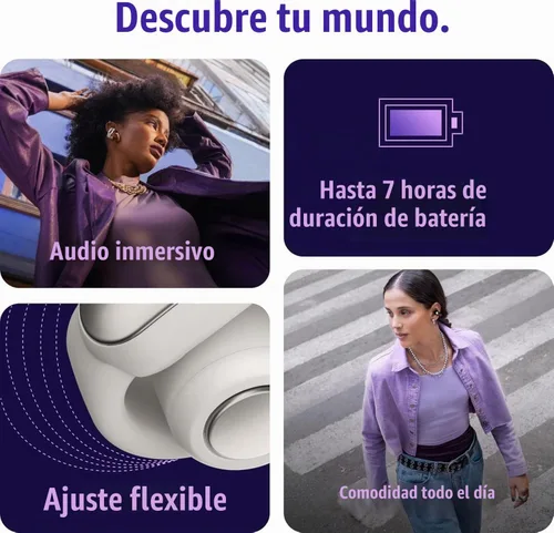 Vista 3 de Auriculares Bose Ultra Open Bluetooth, auriculares True Wireless con OpenAudio para conciencia, diseño de clip para comodidad, audio envolvente