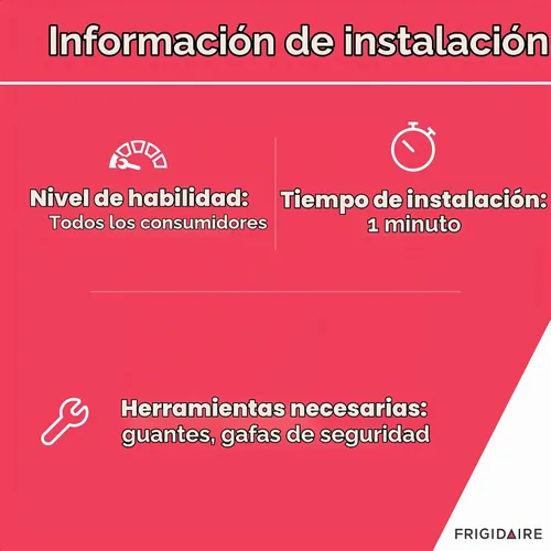 Vista 5 de Frigidaire 241860801 Kit de montaje de contenedores de cubo de hielo para refrigeradores, color blanco