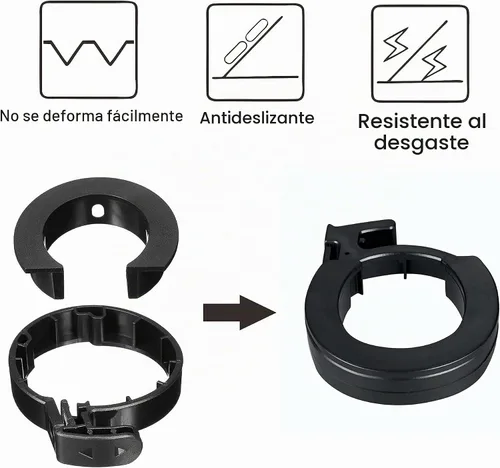 Vista 4 de Anillo de guardia plegable frontal redondo de bloqueo compatible con piezas de scooter eléctrico Ninebot MAX G30