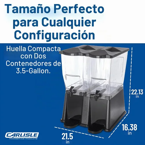 Vista 3 de Carlisle TrimLine dispensador de bebidas económico, Transparente, 1