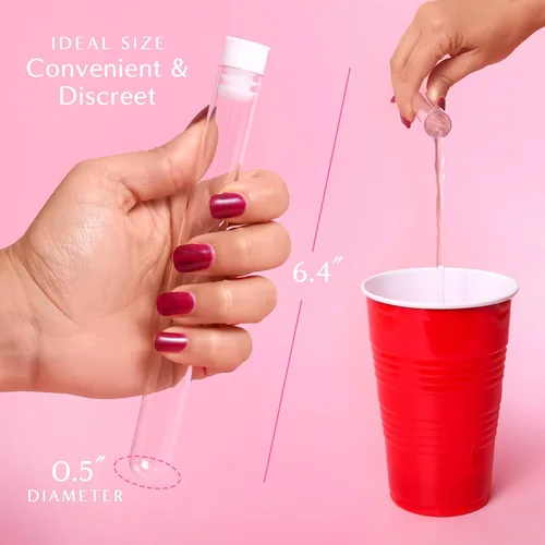 Vista 6 de Tampon Flask Kit Tubos de bebidas disfrazados para contrabando de bebidas, conciertos, clubes, tubos de plástico de grado alimenticio sin fugas