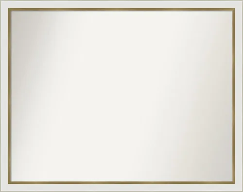 Vista 10 de Amanti Art Espejo personalizado, espejo de baño estrecho Alexandria White Wash, espejo de pared o espejo de tocador de baño sobre el fregadero