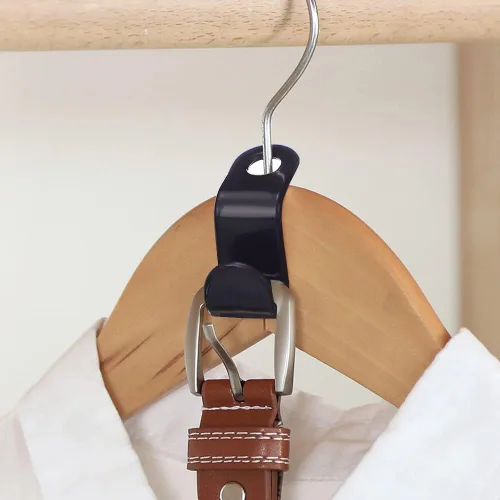 Vista 6 de 150 ganchos para colgar ropa, clips extensores de plástico resistente, ganchos de conexión de terciopelo, ganchos de suspensión en cascada para 150
