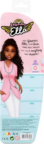 Vista 5 de MGA Dream Ella I AM A Doctor Yasmin - Muñeca de moda, incluye uniforme médico, accesorio de estetoscopio, cabello castaño oscuro, regalo