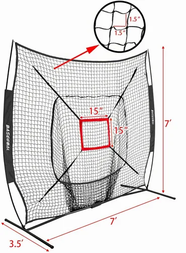 Vista 7 de BaseGoal 7x7ft Baseball Practice Net & Strike Zone,Portable with Carry Bag