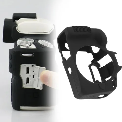 Vista 3 de ECSiNG Funda protectora para cámara digital, resistente a los arañazos, funda protectora de silicona suave compatible con cámara Canon EOS R50