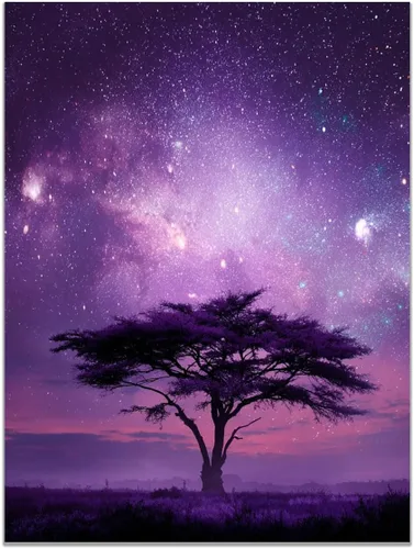 Vista 11 de VOCBAN Tree of Life Canvas Wall Art Tree Decor Painting Artwork for Office Kitchen Bathroom Dining Room Office Home Decor Dormitory(black black 74
