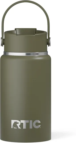 Vista 18 de RTIC - Botella de agua Outback de 32 oz (1 L), con revestimiento de cerámica, aislada, de acero inoxidable, doble pared con aislamiento al vacío