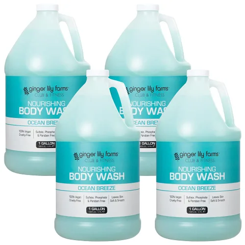 Vista 8 de Ginger Lily Farms Club & Fitness Gel de Ducha Corporal Nutritivo, 100% Vegano y Libre de Crueldad, Gel de Baño y Ducha para Hombres y Mujeres, Aroma