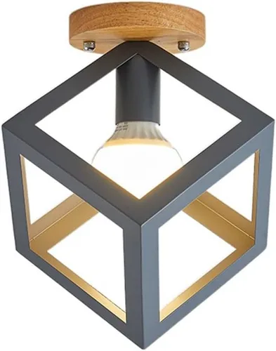 Vista 8 de RCIDOS Nordic - Lámpara de techo semiempotrada para el hogar, pasillo, montaje empotrado, E27, fácil de instalar, iluminación creativa para pasillo