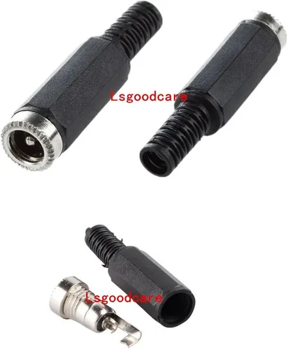 Vista 3 de Lsgoodcare 40 unids 5.5MM x 2.1MM macho hembra DC enchufe enchufe adaptador compatible para CCTV/audio/video