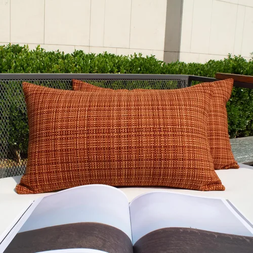 Vista 18 de Kevin Textile - Juego de 2 fundas de almohada decorativas para exteriores, impermeables, para jardín, patio, tienda de campaña, sofá, de 16 x 16