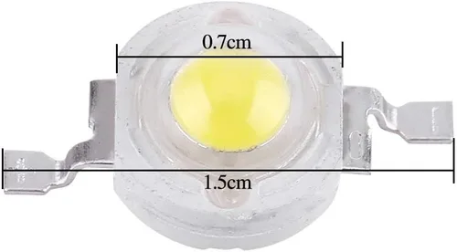 Vista 2 de Cuentas LED, 50 cuentas SMD de alta potencia con reflejos de 1 W, chips de diodo emisor de luz de imitación para accesorios de iluminación