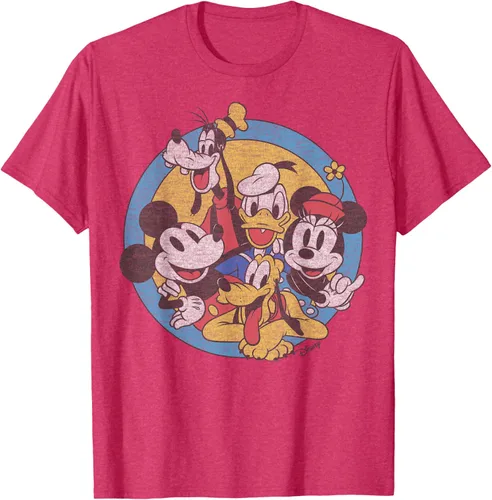 Vista 26 de Disney Camiseta retro de Mickey and Friends Group Shot