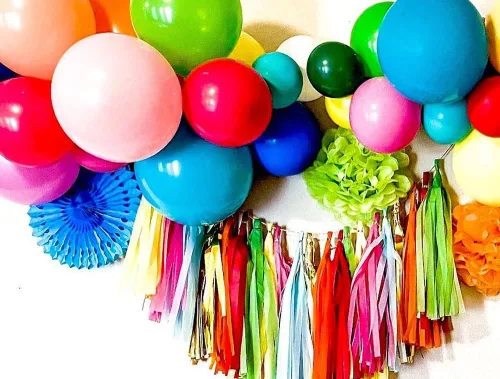 Vista 6 de Kit de arco de guirnalda de globos de fiesta de 16.3 pies para fiesta temática mexicana, arco iris, cumpleaños, cumpleaños, despedida de soltera