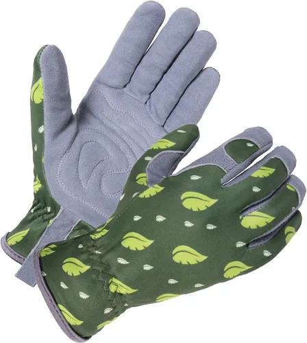 Vista 12 de SKYDEER Guantes de jardinería de piel de ciervo genuina para mujer, ultrasuaves y acolchados, ajuste cómodo para el trabajo (SD6611/M)