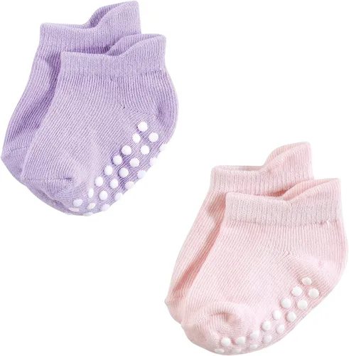 Vista 4 de Hudson Baby Calcetines antideslizantes unisex para bebé, Rosado Multi Girl