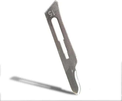 Vista 7 de P&P Medical Surgical Cuchillas de bisturí quirúrgicas desechables, acero al carbono estéril de alta calidad, 2.1% 10xx envueltas individualmente por