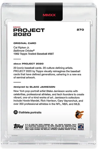 Vista 2 de Topps Proyecto 2020 Card 270-1982 Cal Ripken Jr. de Blake Jamieson