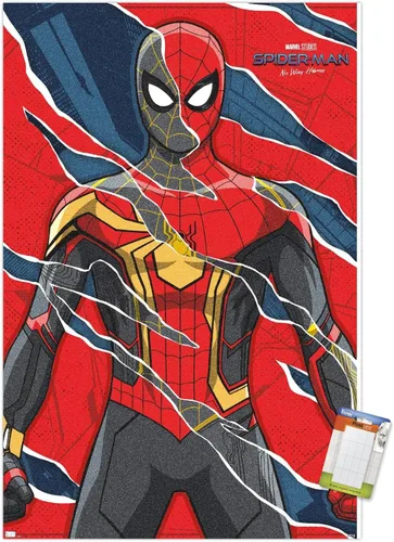 Vista 11 de Trends International Marvel Spider-Man: No Way Home - Póster de pared triturado, 22.4 pulgadas de largo x 14.7 pulgadas, versión enmarcada en madera