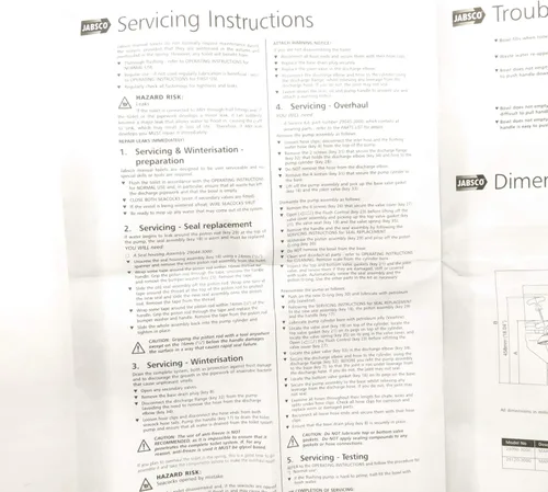 Vista 4 de Jabsco 29045 Twist N Lock Kits de servicio de inodoro manual marino