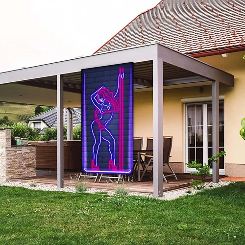 Vista 5 de Letrero de neón para bailar con poste, decoración temática de baile para despedida de soltera, despedida de soltera, fiesta de cumpleaños, fiesta