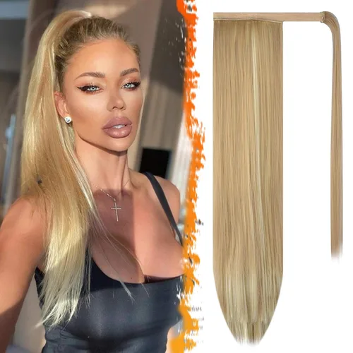 Vista 34 de BARSDAR Extensión de Cola de Caballo Corta y Recta - Extensiones de Cabello de Cola de Caballo con Cordón de 14 Pulgadas en Negro para Mujeres