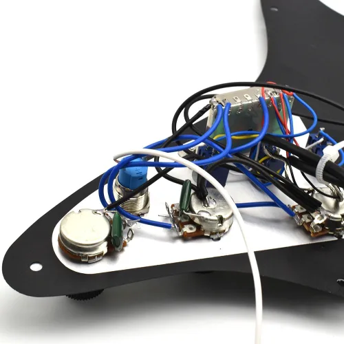 Vista 5 de Golpeador precableado con pastilla Humbucker para guitarra eléctrica, cableado Singlecut, golpeador precargado SSH, golpeador con control y placa
