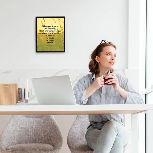 Vista 3 de REGALOS DE LUJO AMERICANO Cuando Te Levantes Frase - Arte de Pared Inspirador - Decoración Motivacional para Oficina, Aula - Impresión Sin Marco