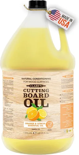 Vista 9 de CLARK'S Tabla de cortar aceite de coco de 1 galón, fabricada con aceite de coco fraccionado para encimeras de cocina, bloques de carnicero, cuencos
