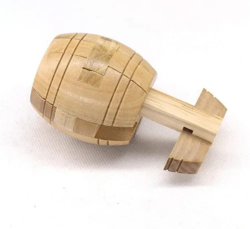 Vista 4 de Rompecabezas de madera entrelazado hecho a mano, rompecabezas de lógica, rompecabezas de lógica de bloqueo intelectual, juguete de montaje