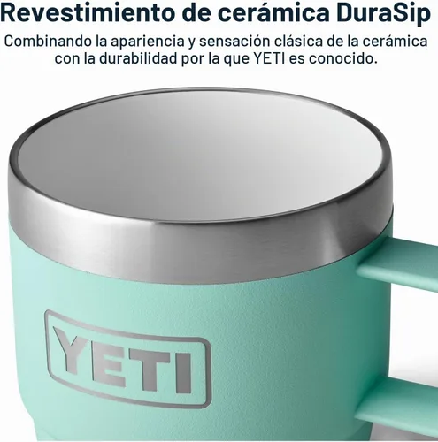 Vista 3 de YETI Rambler - Taza apilable de 6 oz, de acero inoxidable, aislada al vacío para espresso/café, paquete de 2 Verde mar