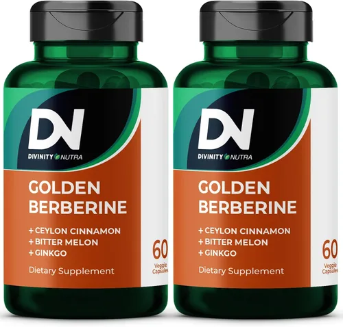 Vista 9 de Divinity Nutra Suplemento de berberina dorada 4 en 1 con canela, melón amargo ginkgo de Ceilán, 60 cápsulas fabricadas en Estados Unidos